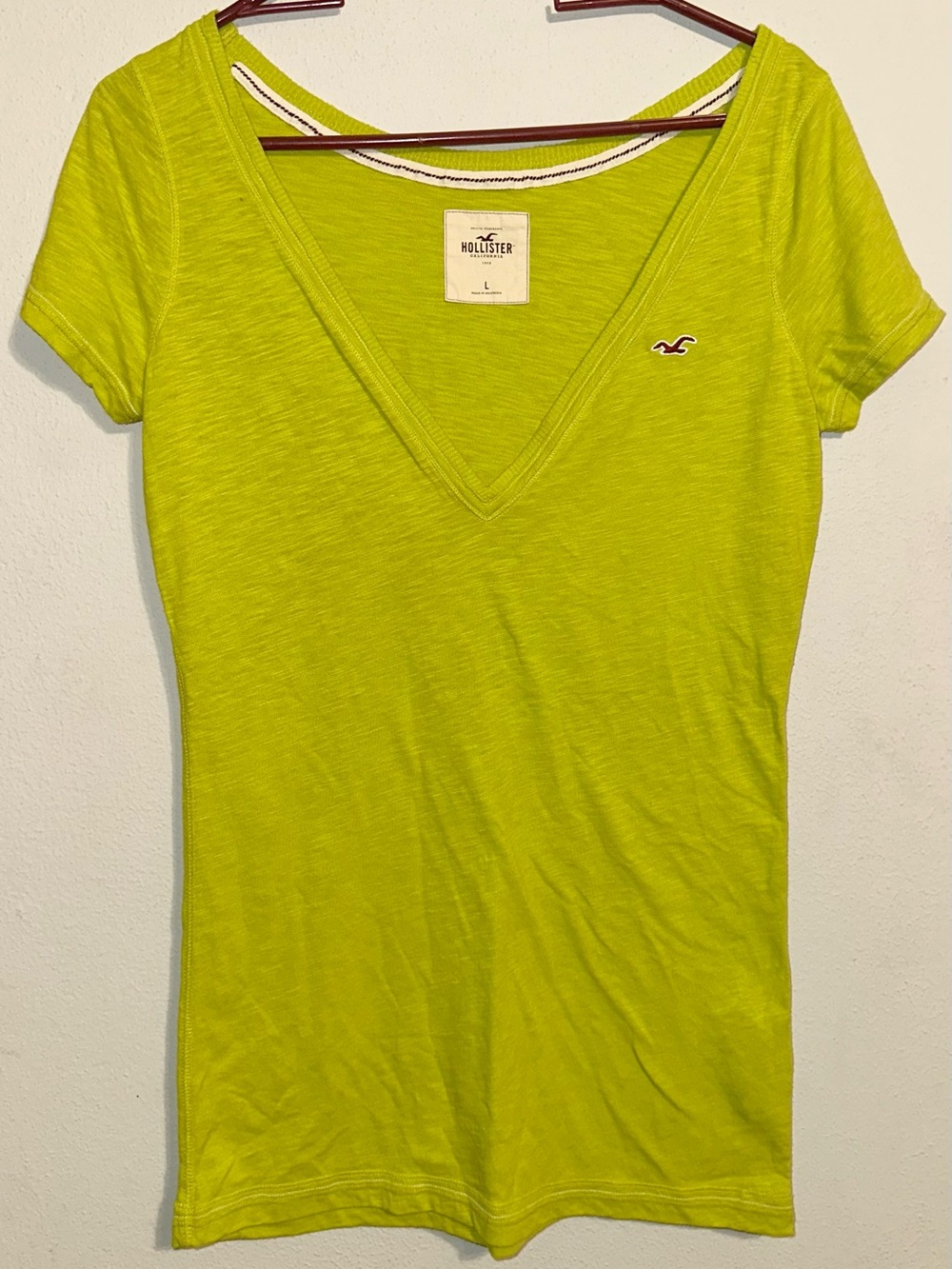 Hollister Green V-Neck Shirt